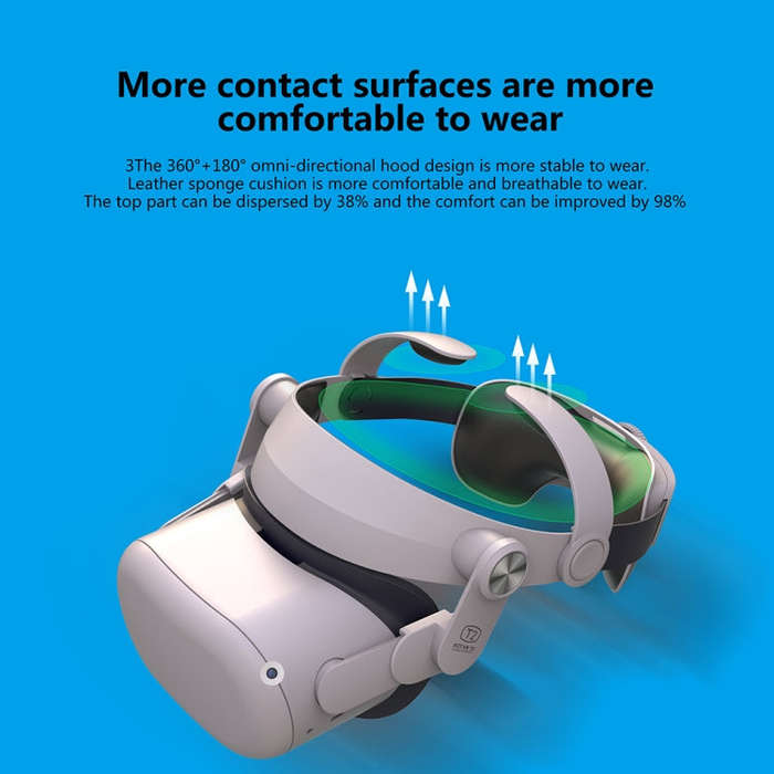 FIITVR T2 Adjustable VR Headset Hood Headband for Quest 2