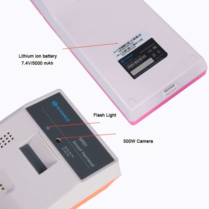 SGT-SP01 5.5 inch HD Screen Handheld POS Receipt Printer, Suit Version, EU Plug(Orange)