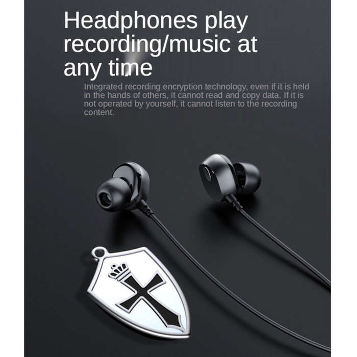 Q4 Cross Pattern AI Intelligent High-definition Noise Reduction Voice Control U Disk Recorder MP3...