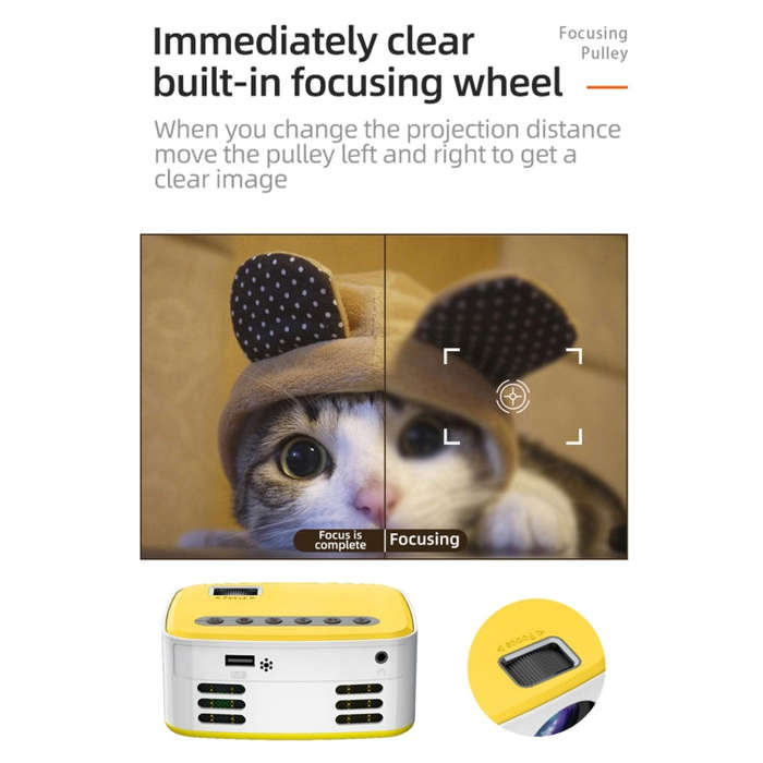 T20 320x240 400 Lumens Portable Home Theater LED HD Digital Projector, Same Screen Version, UK Pl...