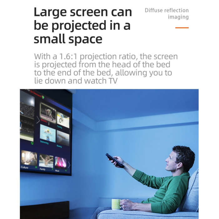 T20 320x240 400 Lumens Portable Home Theater LED HD Digital Projector, Same Screen Version, AU Pl...