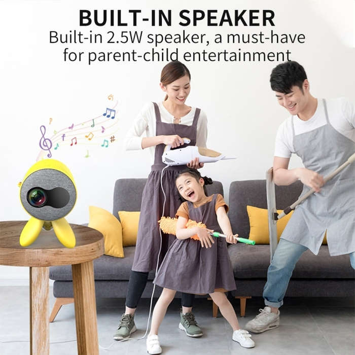YG220 Same Screen Version Children Projector Mini LED Portable Home Speaker Projector, Plug Type:...