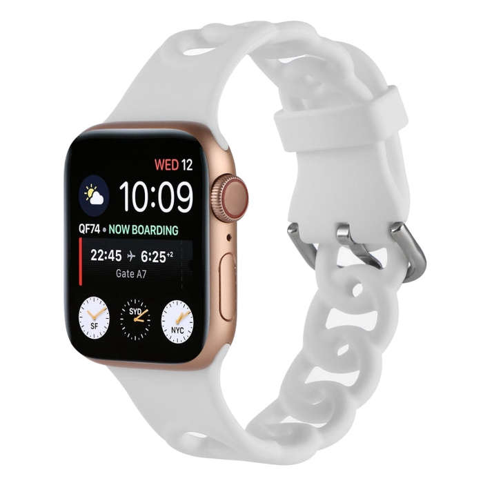 Hollow Out Silicone Watch Band For Apple Watch Ultra 49mm&Watch Ultra 2 49mm / Series 9&8&7 45mm ...