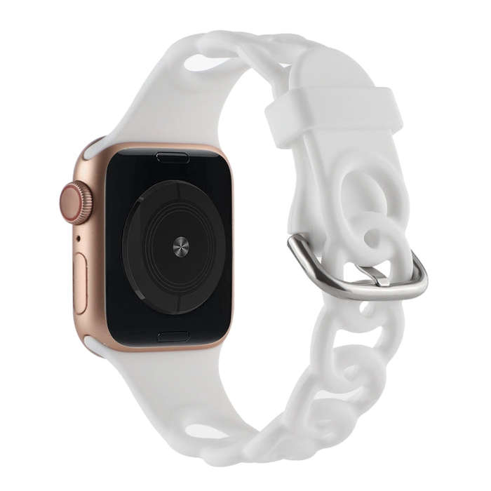 Hollow Out Silicone Watch Band For Apple Watch Ultra 49mm&Watch Ultra 2 49mm / Series 9&8&7 45mm ...