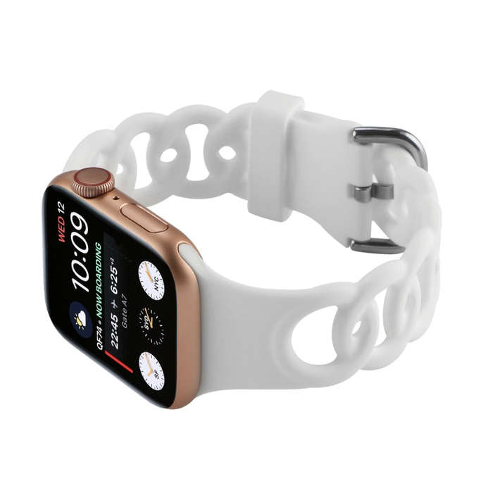 Hollow Out Silicone Watch Band For Apple Watch Ultra 49mm&Watch Ultra 2 49mm / Series 9&8&7 45mm ...