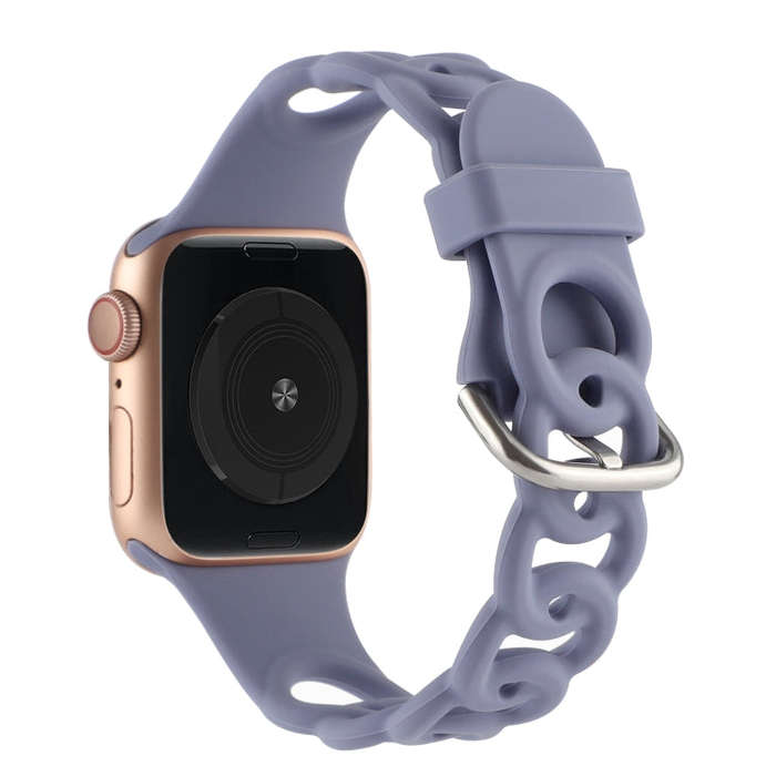 Hollow Out Silicone Watch Band For Apple Watch Ultra 49mm&Watch Ultra 2 49mm / Series 9&8&7 45mm ...