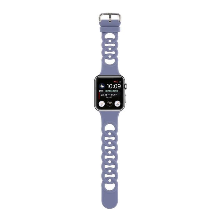 Hollow Out Silicone Watch Band For Apple Watch Ultra 49mm&Watch Ultra 2 49mm / Series 9&8&7 45mm ...