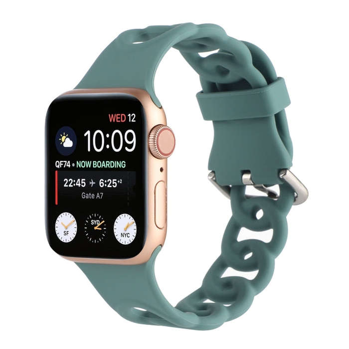Hollow Out Silicone Watch Band For Apple Watch Ultra 49mm&Watch Ultra 2 49mm / Series 9&8&7 45mm ...