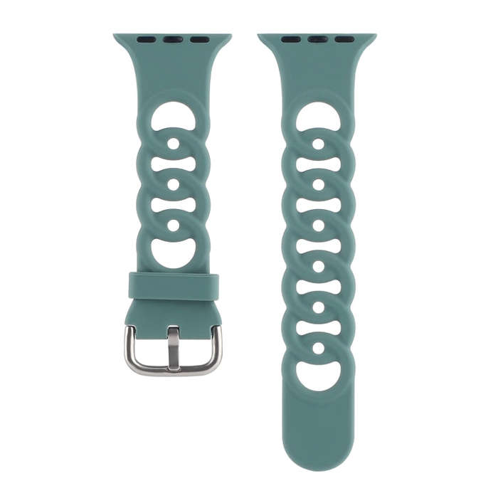Hollow Out Silicone Watch Band For Apple Watch Ultra 49mm&Watch Ultra 2 49mm / Series 9&8&7 45mm ...