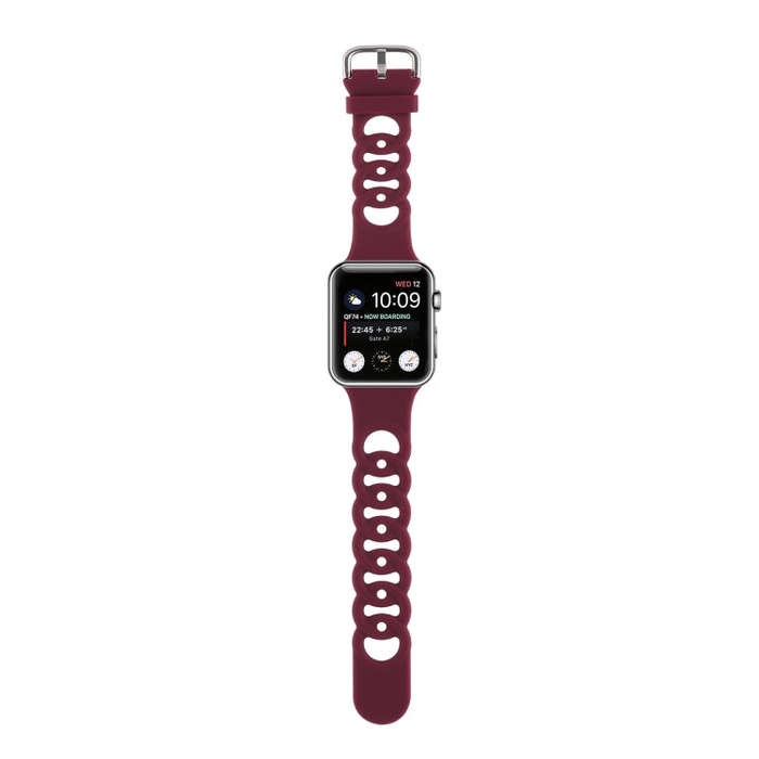 Hollow Out Silicone Watch Band For Apple Watch Ultra 49mm&Watch Ultra 2 49mm / Series 9&8&7 45mm ...