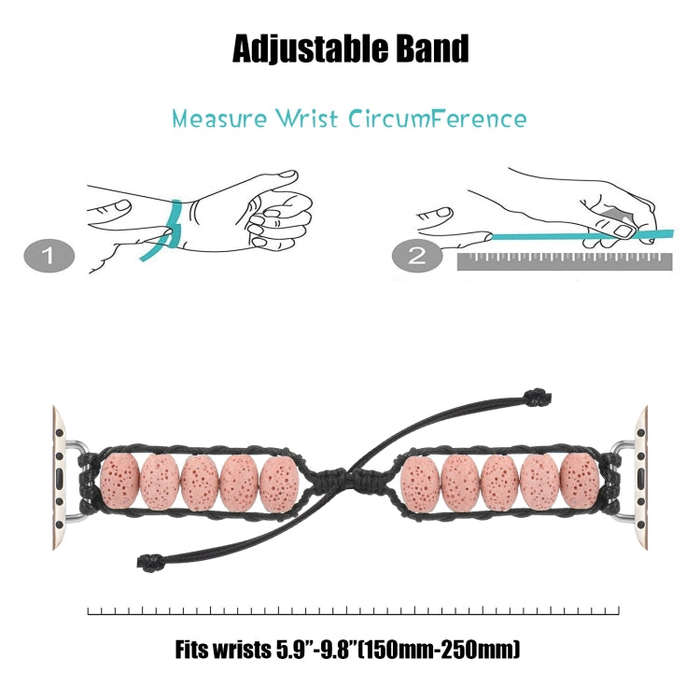 Volcanic Stone Watch Band For Apple Watch Series 9&8&7 41mm / SE 3&SE 2&6&SE&5&4 40mm / 3&2&1 38m...