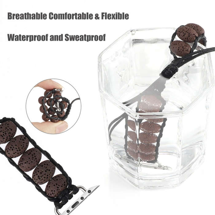 Volcanic Stone Watch Band For Apple Watch Series 9&8&7 41mm / SE 3&SE 2&6&SE&5&4 40mm / 3&2&1 38m...