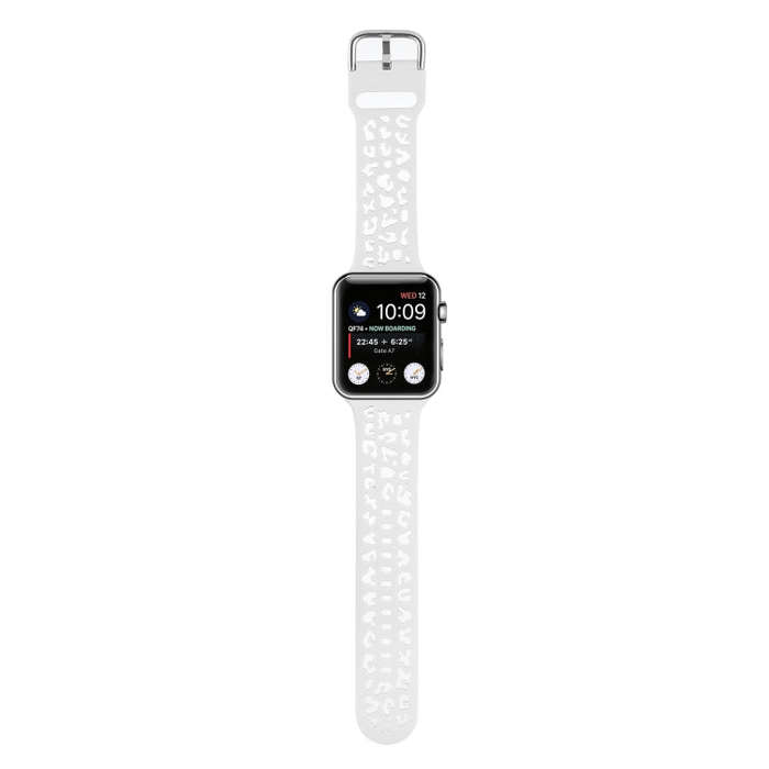 Hollow Out Silicone Watch Band For Apple Watch Series 9&8&7 41mm / SE 3&SE 2&6&SE&5&4 40mm / 3&2&...