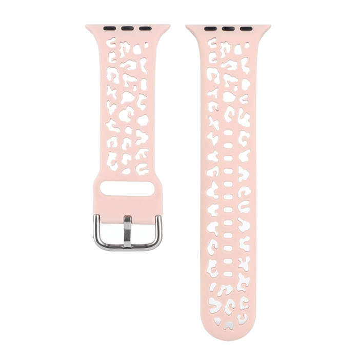 Hollow Out Silicone Watch Band For Apple Watch Series 9&8&7 41mm / SE 3&SE 2&6&SE&5&4 40mm / 3&2&...
