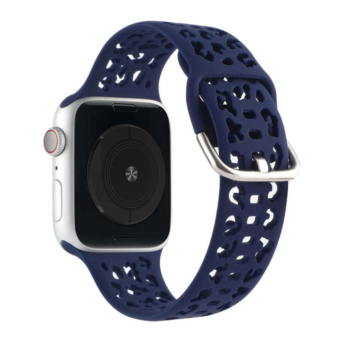 Hollow Out Silicone Watch Band For Apple Watch Ultra 49mm&Watch Ultra 2 49mm / Series 9&8&7 45mm ...
