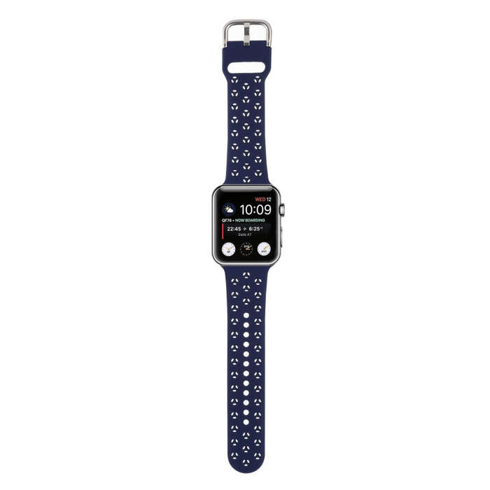 Hollow Out Silicone Watch Band For Apple Watch Series 9&8&7 41mm / SE 3&SE 2&6&SE&5&4 40mm / 3&2&...