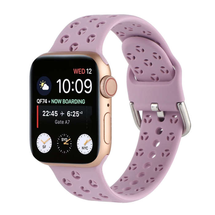 Hollow Out Silicone Watch Band For Apple Watch Ultra 49mm&Watch Ultra 2 49mm / Series 9&8&7 45mm ...