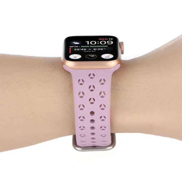 Hollow Out Silicone Watch Band For Apple Watch Ultra 49mm&Watch Ultra 2 49mm / Series 9&8&7 45mm ...