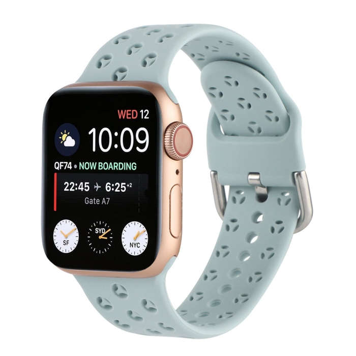 Hollow Out Silicone Watch Band For Apple Watch Ultra 49mm&Watch Ultra 2 49mm / Series 9&8&7 45mm ...