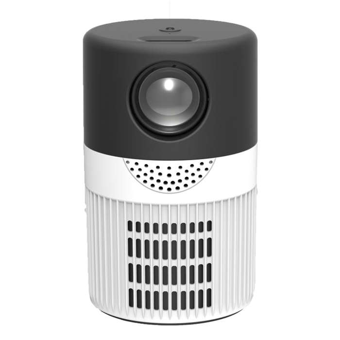 T400 100 inch Screen 3000 Lumens LED Mini Projector, Plug Type:UK Plug(Black White)
