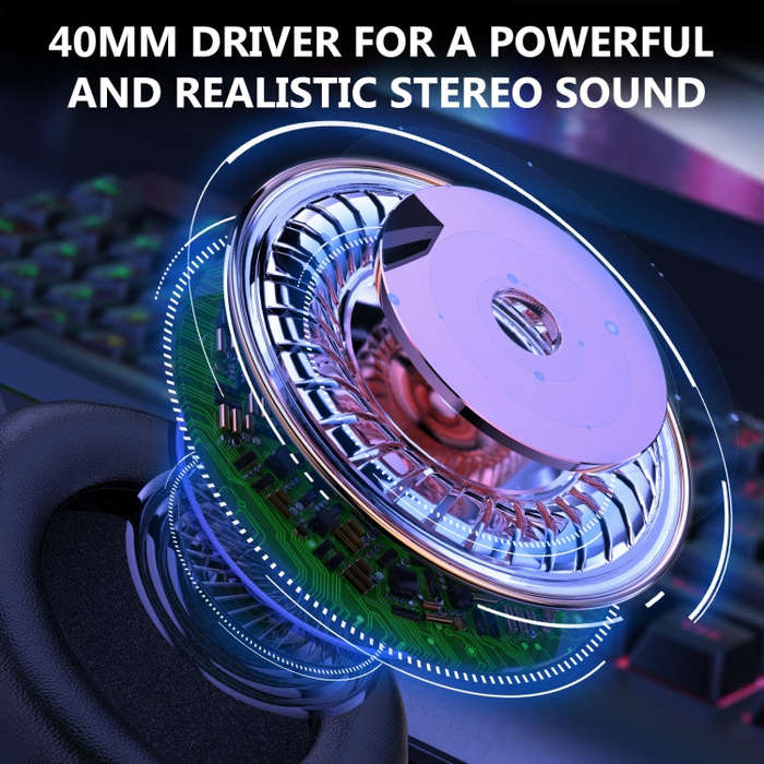 ONIKUMA X7 Pro USB + 3.5mm RGB Lighting Gaming Wired Headset(Black)