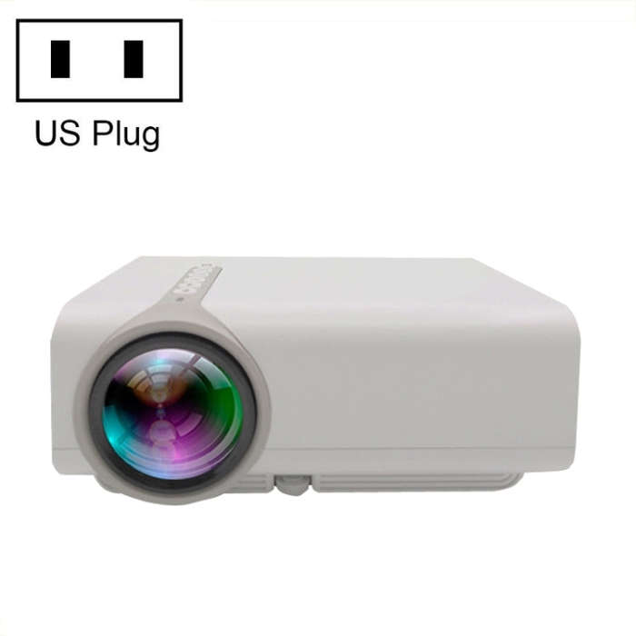 YG530 LED Small 1080P Wireless Screen Mirroring Projector, Power Plug:US Plug(White)