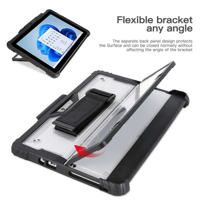 For MicroSoft Surface Pro 8 Acrylic Transparent Hand Shoulder Strap Laptop Case