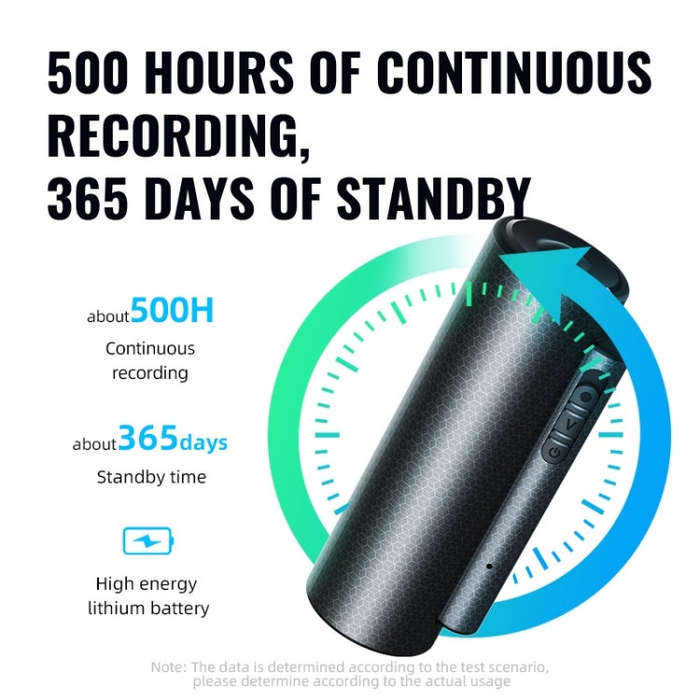 Q76 Smart HD Noise Reduction Voice Control Strong Magnetic Recording Pen, Capacity:8GB(Black)