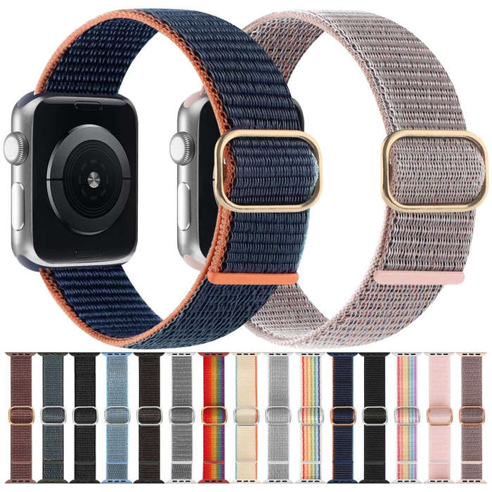 Nylon Watch Band For Apple Watch Ultra 49mm&Watch Ultra 2 49mm / Series 9&8&7 45mm / SE 3&SE 2&6&...
