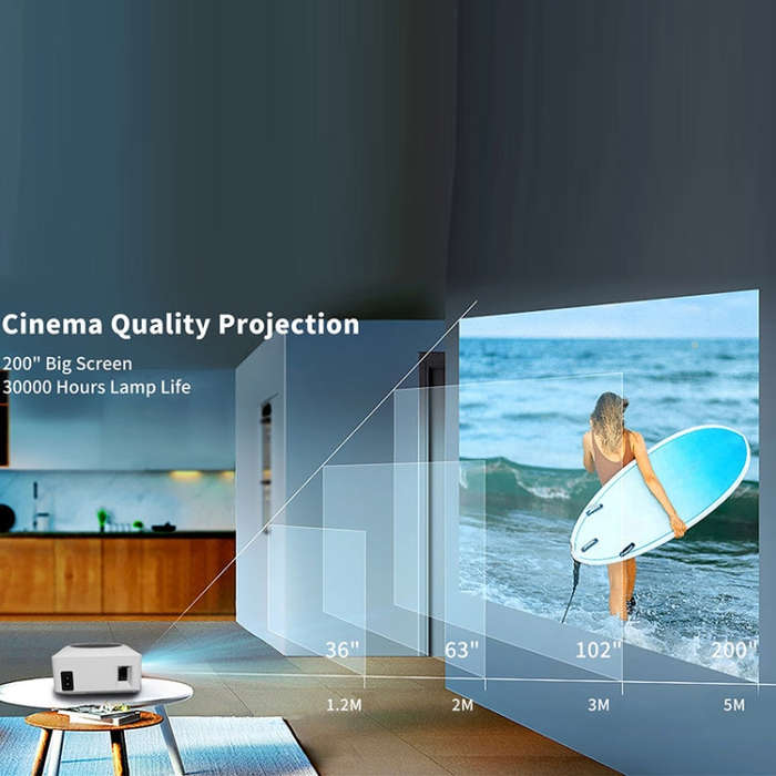 Y2 1280x720P 80ANSI Mini LCD LED Smart Projector, Plug Tpye:EU Plug