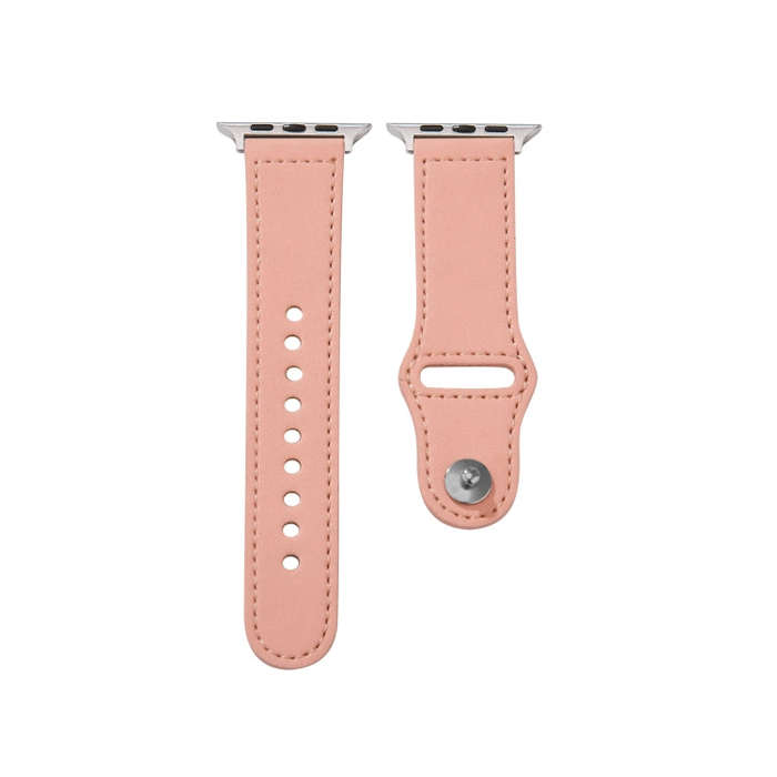 Nail Silver Buckle Leather Watch Band For Apple Watch Ultra 49mm&Watch Ultra 2 49mm / Series 9&8&...