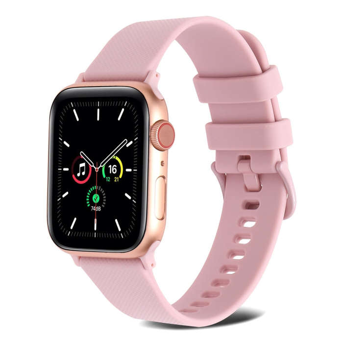 Plain Weave Silicone Watch Band For Apple Watch Ultra 49mm&Watch Ultra 2 49mm / Series 9&8&7 45mm...