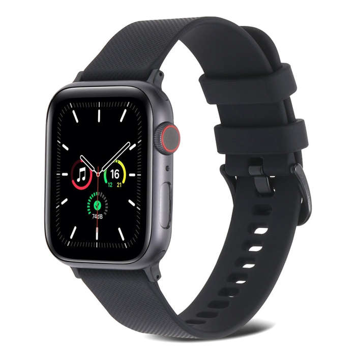 Plain Weave Silicone Watch Band For Apple Watch Ultra 49mm&Watch Ultra 2 49mm / Series 9&8&7 45mm...