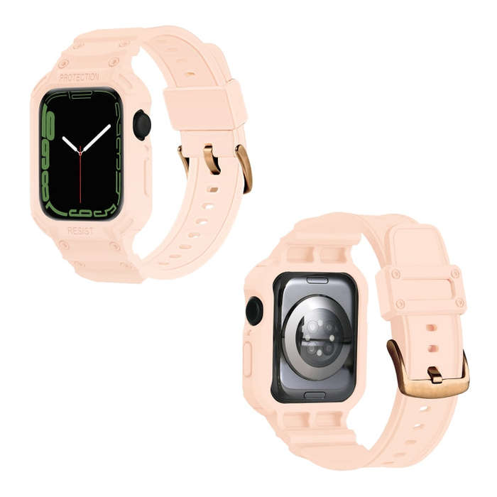 Integrated TPU Watch Band For Apple Watch Series 9&8&7 41mm / SE 3&SE 2&6&SE&5&4 40mm / 3&2&1 38m...