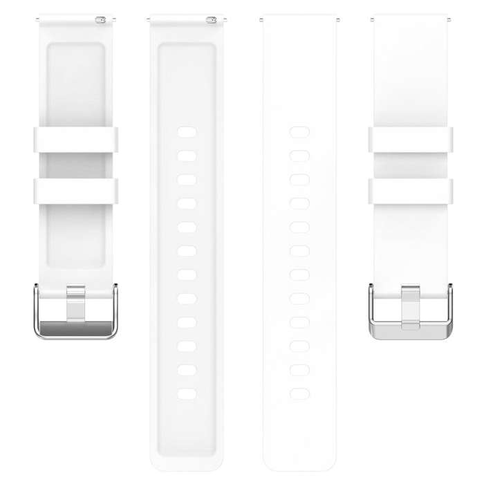 For Amazfit Bip 3 20mm Steps Style Silicone Watch Band(White)