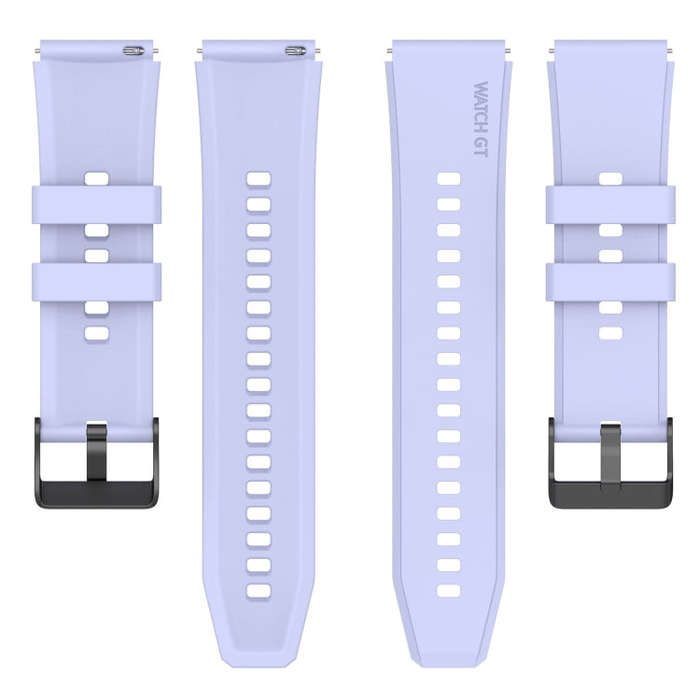 For Samsung Galaxy Watch 5 44mm 20mm Black Buckle Step Silicone Watch Band(Purple)