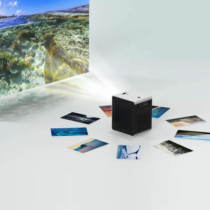 D110 180 ANSI Lumens Mini LED+LCD Smartphone Wireless Screen Mirroring Projector, Plug Type:EU Pl...