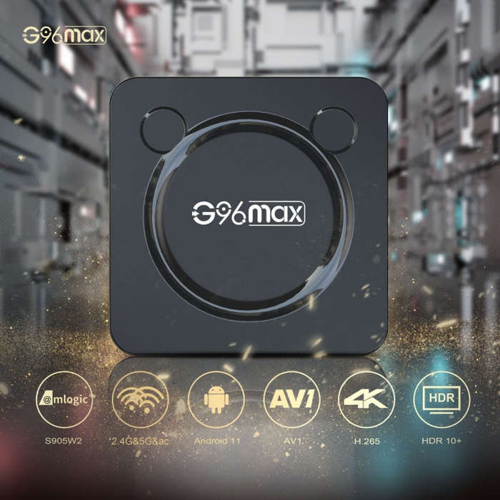 G96max Smart 4K HD Android 11.0 TV Box, Amlogic S905W2 Quad Core ARM Cortex A35, Support Dual Ban...
