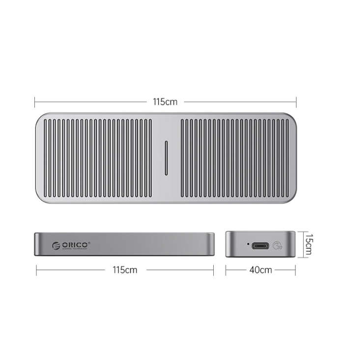 ORICO M223C3-G4-GY USB3.2 20Gbps M.2 NVMe SSD Enclosure(Grey)