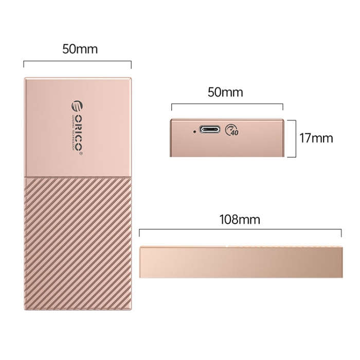 ORICO 40Gbps USB4.0 Type-C M.2 NVMe SSD Enclosure(Gold)