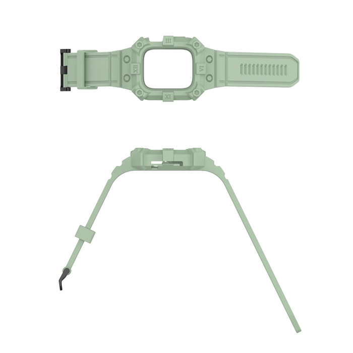 Integrated Silicone Watch Band For Apple Watch Series 9&8&7 41mm / SE 3&SE 2&6&SE&5&4 40mm / 3&2&...