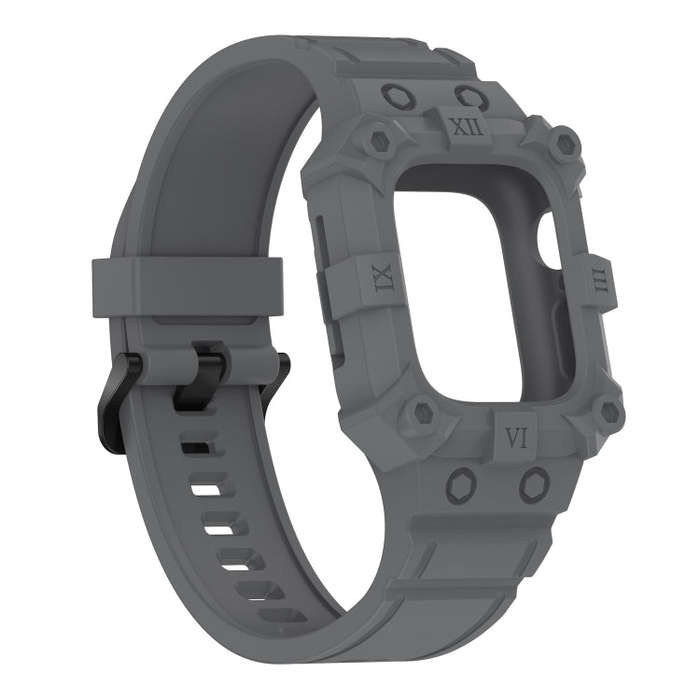 Integrated Silicone Watch Band For Apple Watch Series 9&8&7 41mm / SE 3&SE 2&6&SE&5&4 40mm / 3&2&...