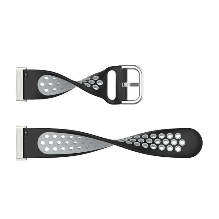 For Fitbit Versa 4 / Sense 2 Dual Color Silicone Watch Band(Red Gray)