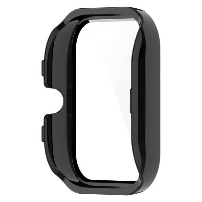 For Amazfit GTS4 Mini PC + Tempered Glass Integrated Protective Watch Case(Black)