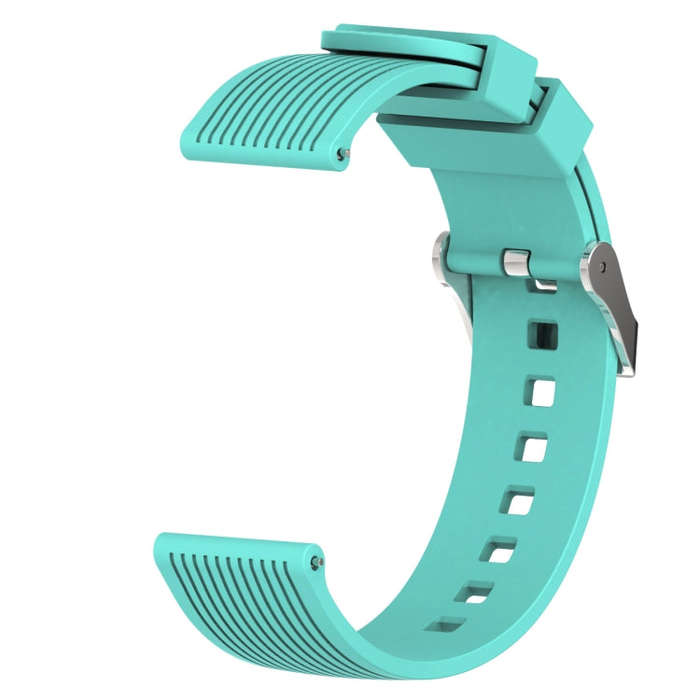 For Samsung Galaxy Watch5 40mm/44mm / Watch5 Pro 20mm Vertical Grain Silicone Watch Band(Mint Green)