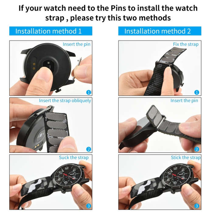 For Garmin Fenix 7 Hook And Loop Fastener Nylon Watch Band(Grey Camouflage)