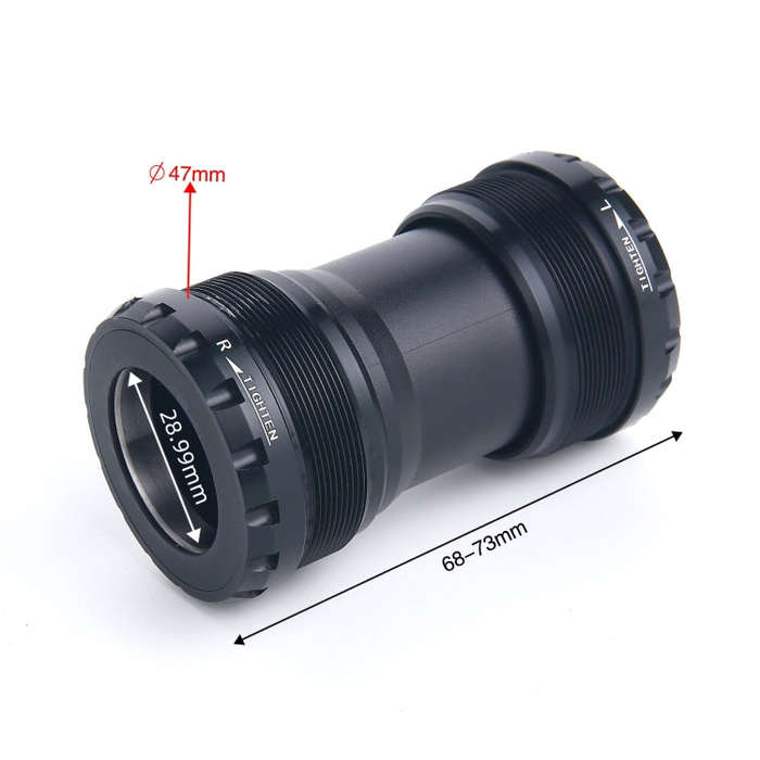 T47ADUB Bottom Bracket Fits 68mm/73mm Width of Bicycle Frame(Black)
