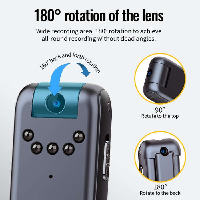 JNN V13 1080P Multifunctional Infrared Night Vision Recorder, Capacity:128G(Black)