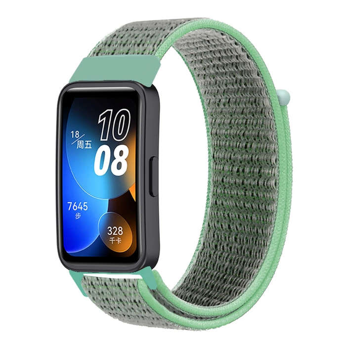 For Huawei Band 8 16mm Woven Nylon Loop Watch Band(Blue Sea)