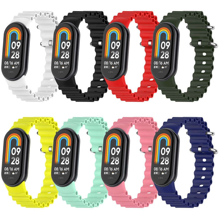 For Xiaomi Mi Band 8 Ocean Silicone Watch Band(Blue)